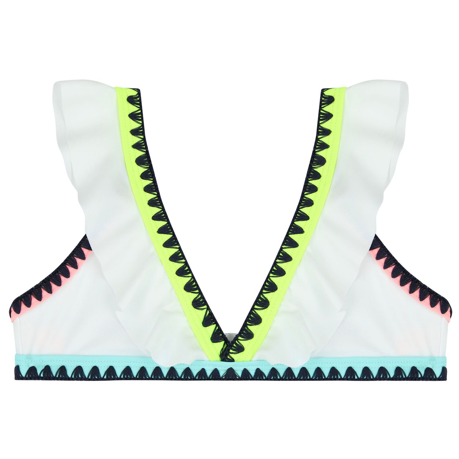 مايوة بكينى بنات مطرز باللون الأبيض, 1, hi-res