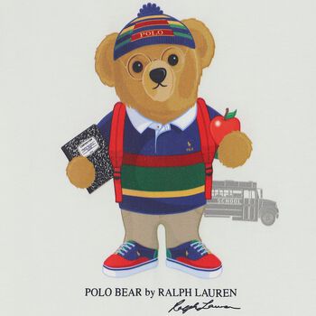 Boys Grey Polo Bear T-Shirt