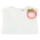 طقم تنورة بطبعة الزهور باللون العاجي والزهري, 1, hi-res