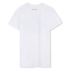 Girls White Embellished Flower Dress, 1, hi-res