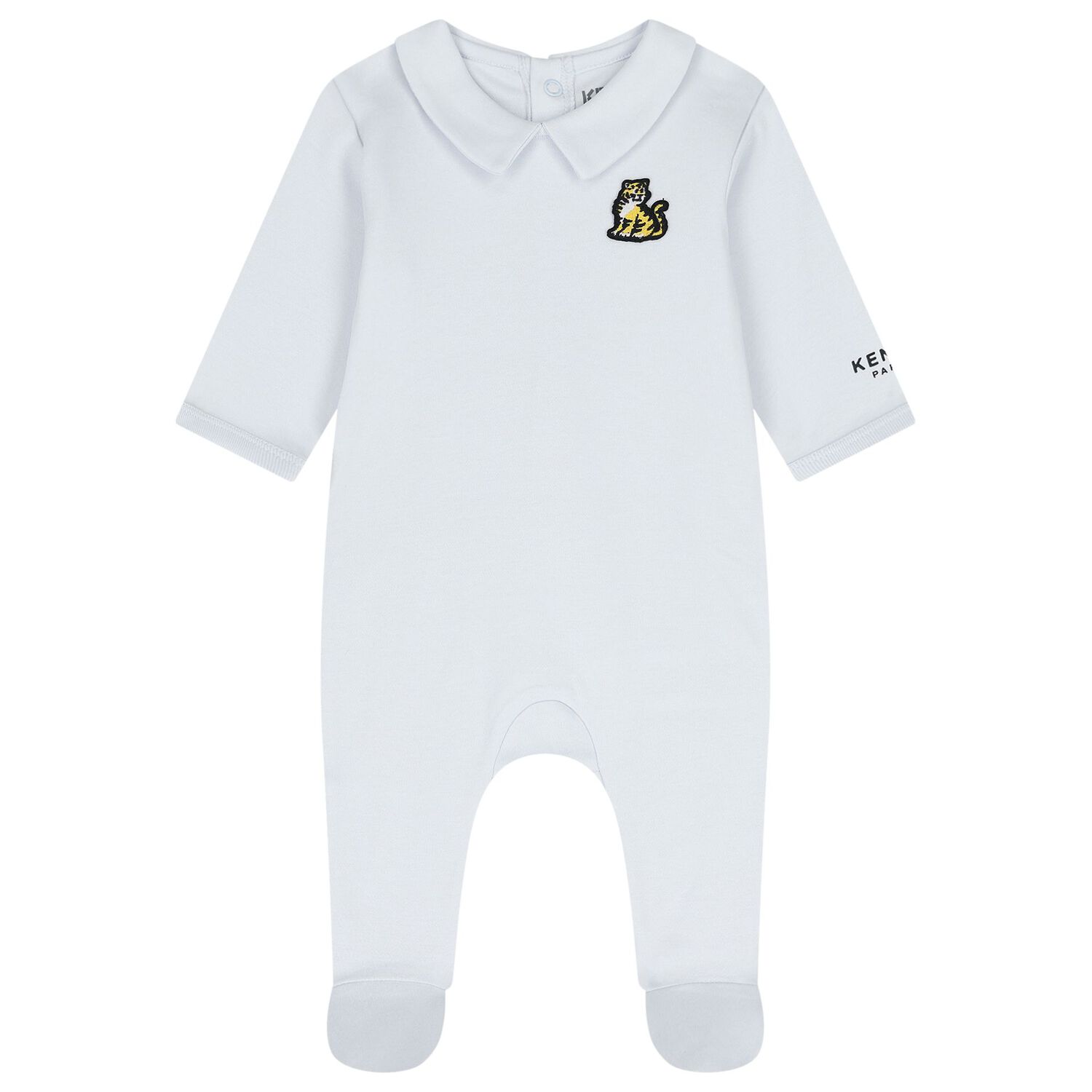 Beige & Blue Tiger Babygrows ( 2 Pack ) , 2, hi-res