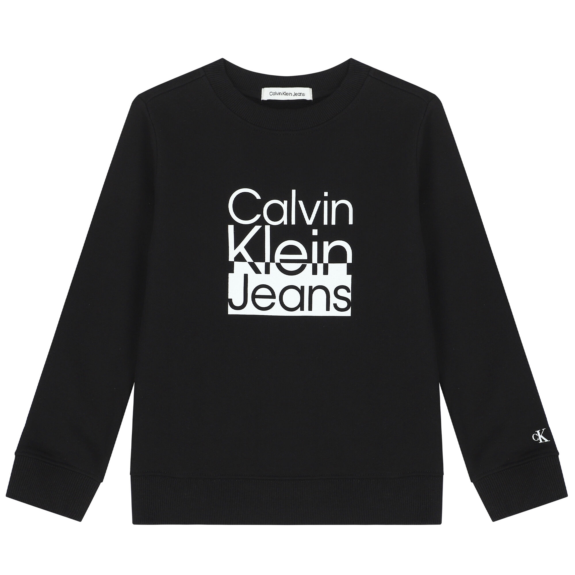 Calvin Klein Boys Black Logo Sweatshirt Junior Couture UAE