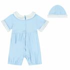 Baby Boys Blue Romper Set, 1, hi-res