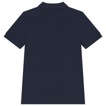 Boys Navy Blue Logo Polo Shirt