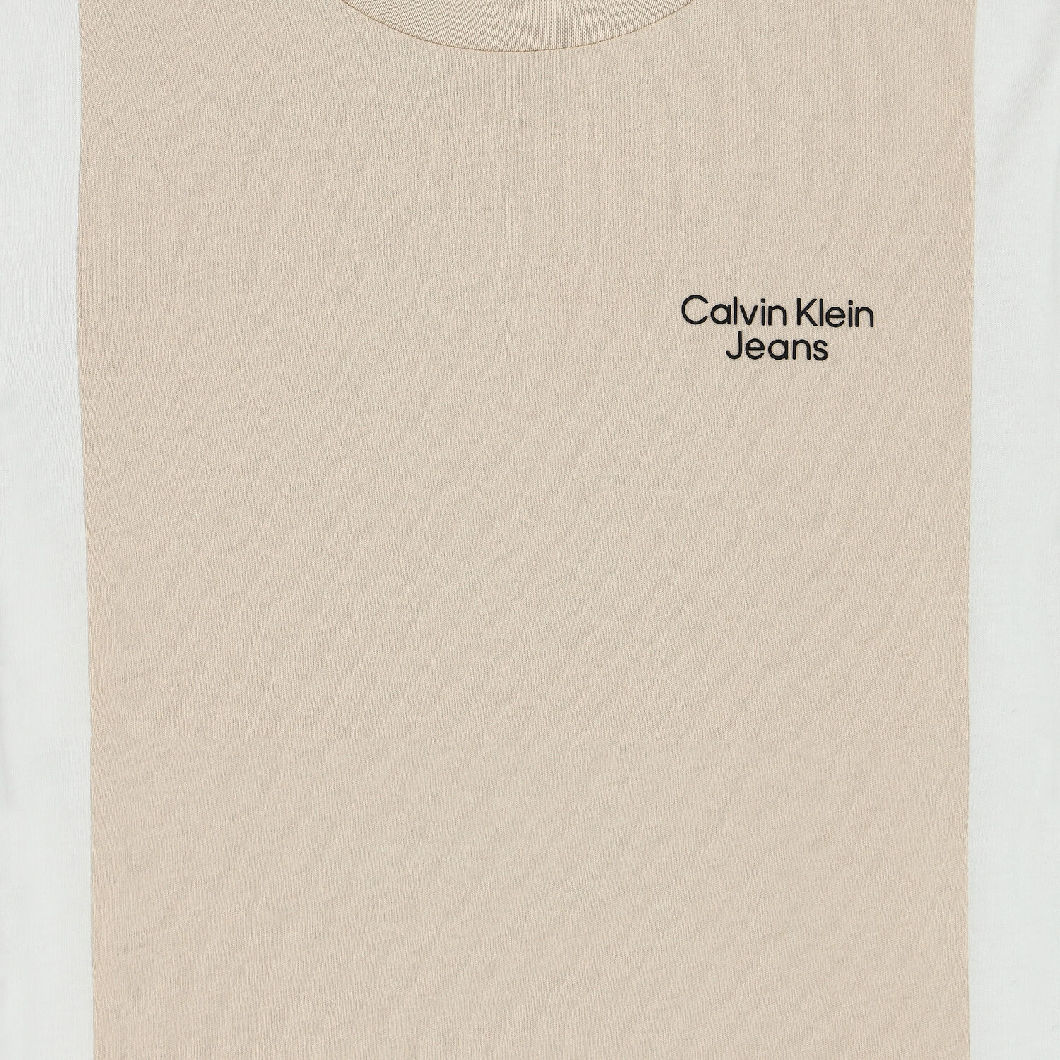 Boys Beige & White Logo T-Shirt, 1, hi-res