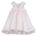 Girls Mini Me Pink Bow Organza Dress, 1, hi-res