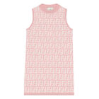 Girls Pink FF Logo Dress, 1, hi-res