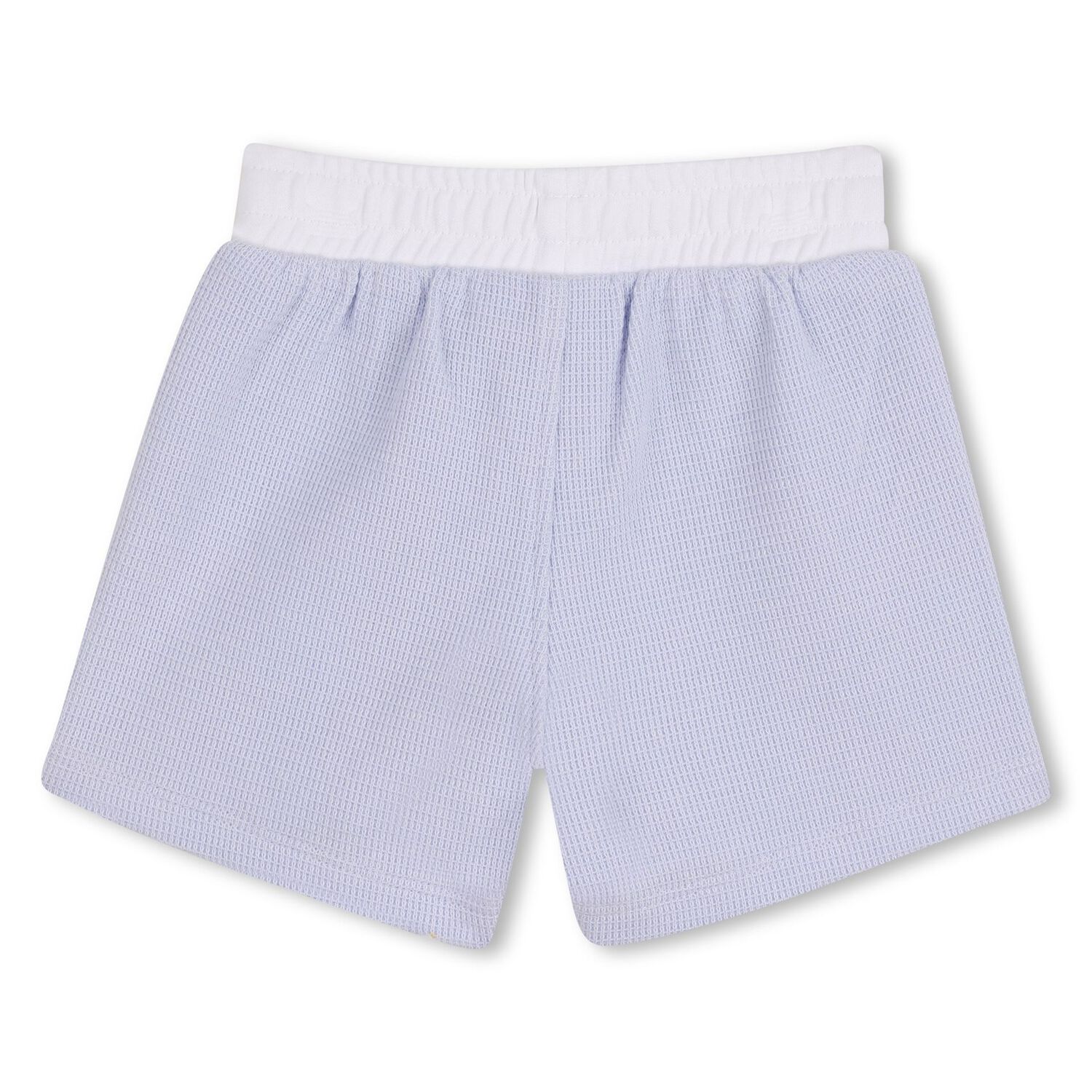 Baby Boys White & Blue Knitted Shorts Set, 2, hi-res