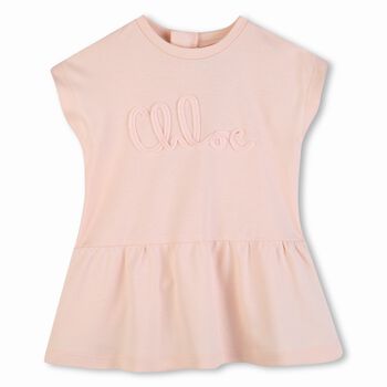 Younger Girls Pink Logo Dress