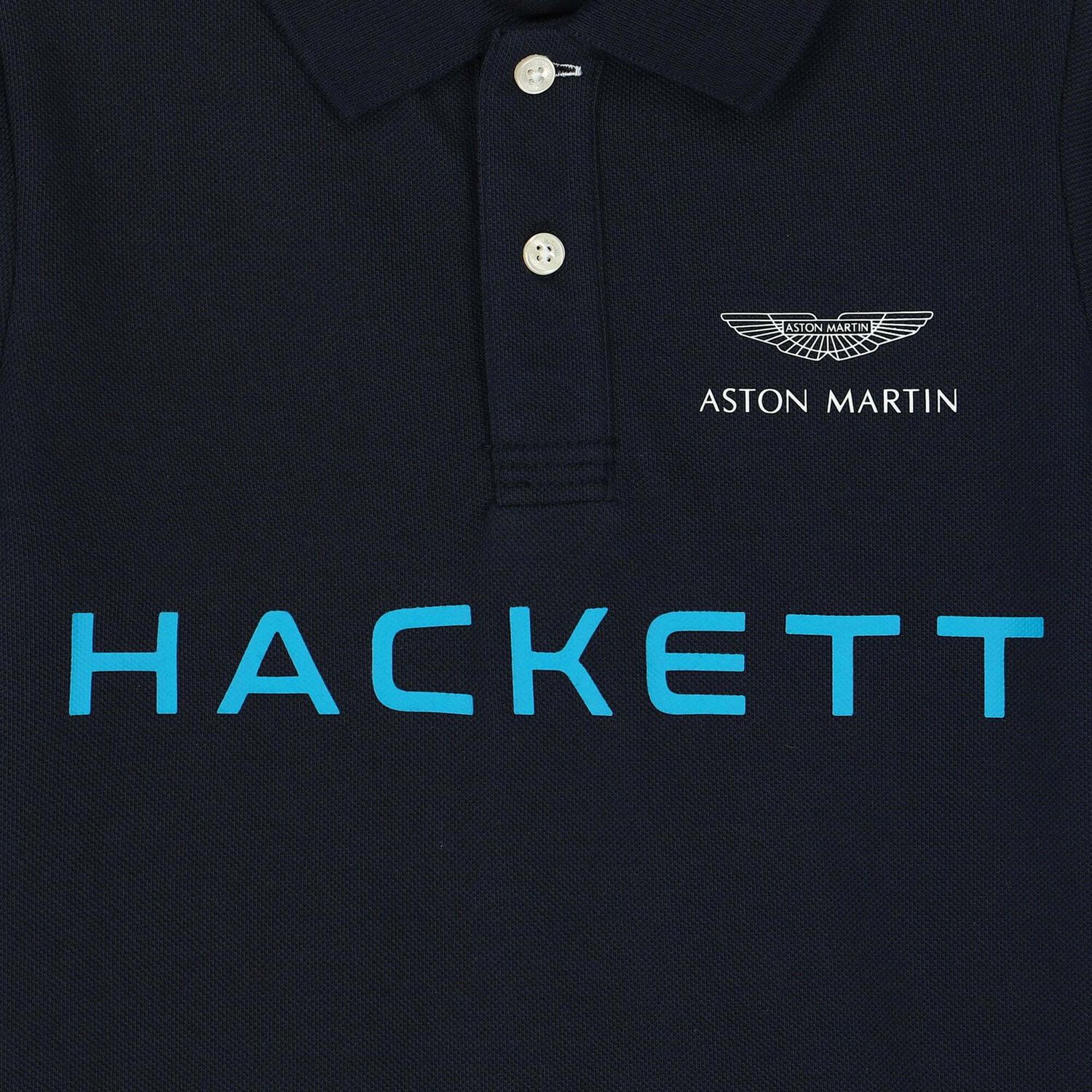 تيشيرت بولو بالشعار باللون الكحلى للاولاد, 1, hi-res