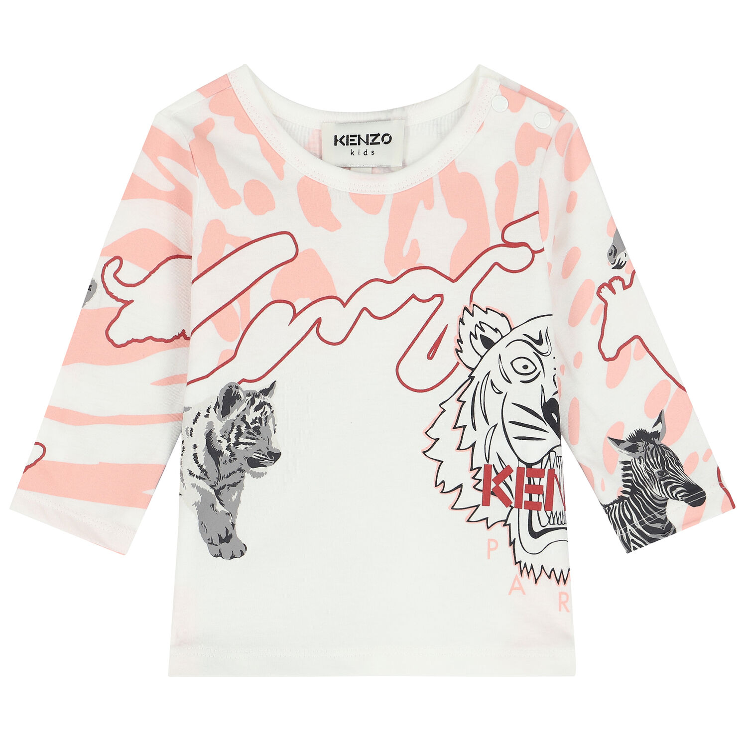 Younger Girls White Logo Top, 1, hi-res image number null