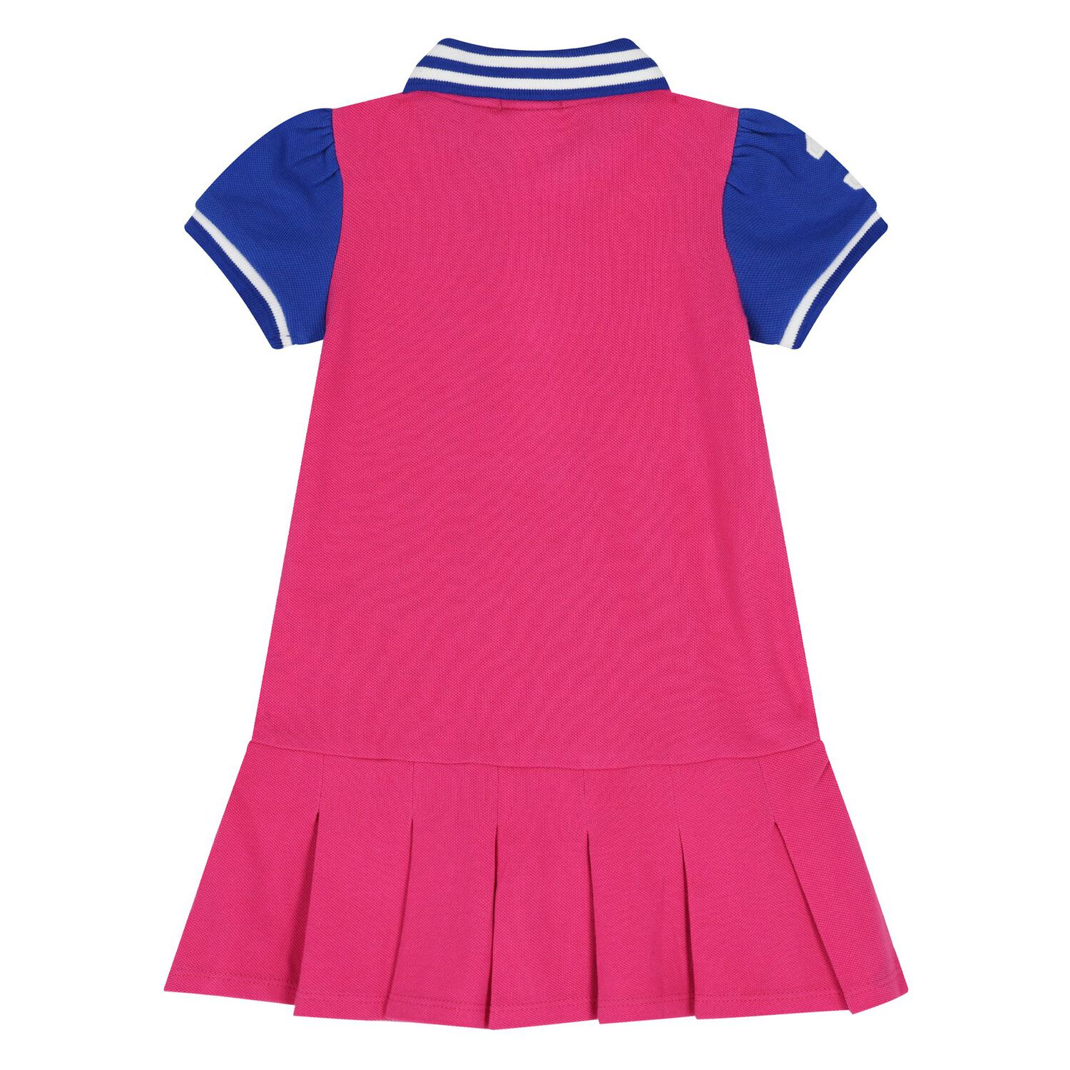 طقم فستان بالشعار باللون الوردي و الاخضر للبنات , 1, hi-res