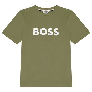 Boys Green Logo T-Shirt
