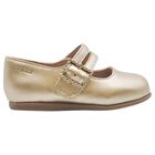 Younger Girls Gold Patent Leather Shoes, 2, hi-res