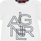 Younger Boys White Logo T-Shirt, 1, hi-res