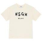 تيشيرت بالشعار باللون البيج, 2, hi-res