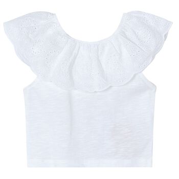Girls White Lace Top