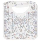 Baby Boys White & Blue Toile de Jouy Carré Swaddle & Bib Gift Set, 1, hi-res