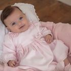 Baby Girls Pink Ruffled Dress, 1, hi-res