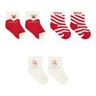 Red & Ivory Festive Baby Socks ( 3-Pack ), 1, hi-res
