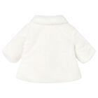 Baby Girls Ivory Faux Fur Coat, 1, hi-res