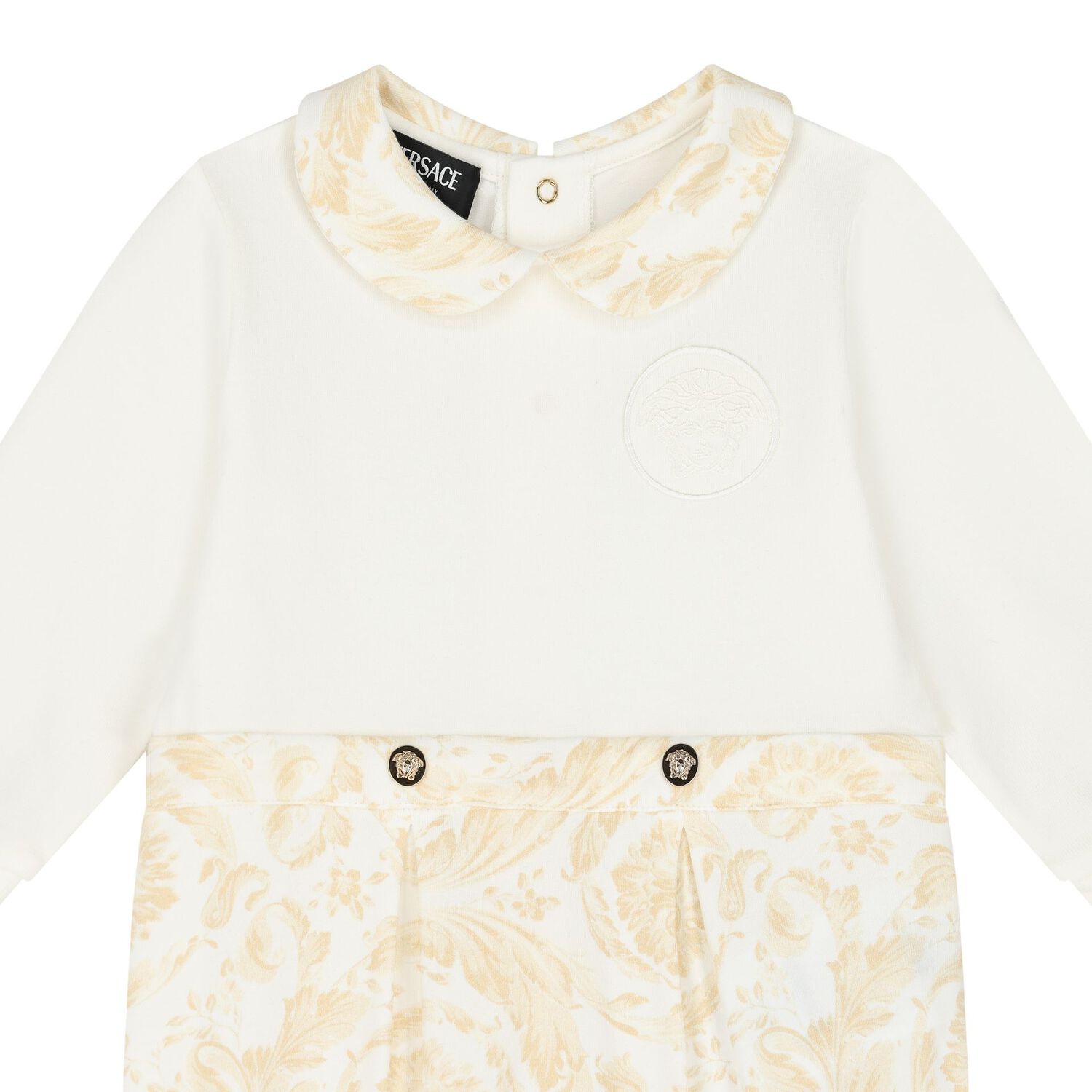 Ivory & Beige Barocco Babygrow, 1, hi-res image number null