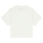 Girls White Logo T-Shirt, 1, hi-res