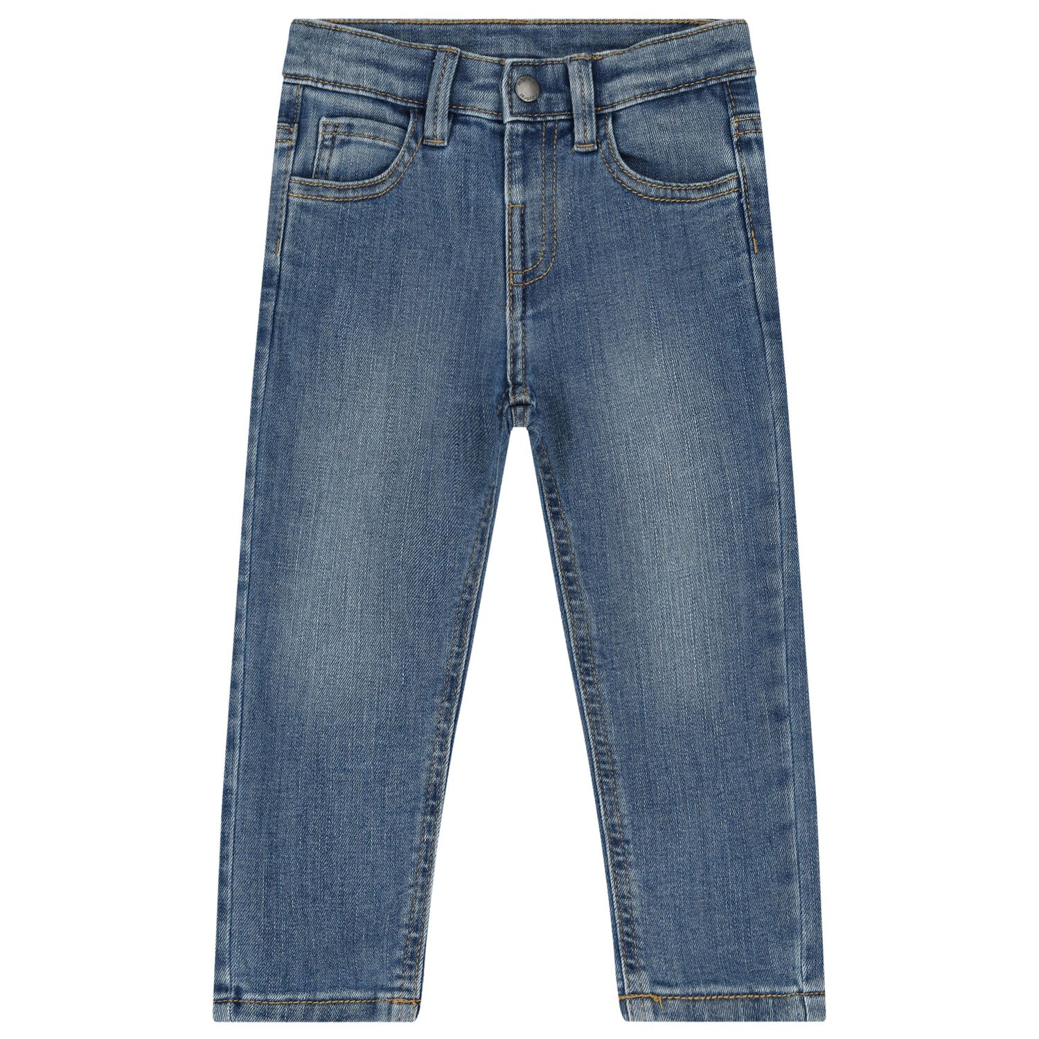 Younger Boys Blue Denim Jeans, 1, hi-res