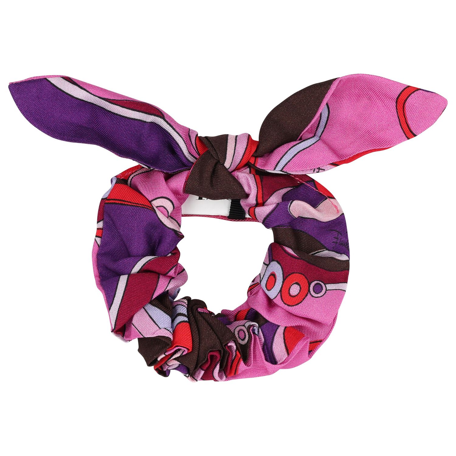 Girls Pink & Purple Orchidee Print Scrunchie, 1, hi-res