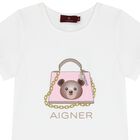 طقم بنات شورت باللون الأبيض والزهري, 1, hi-res