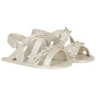 Baby Girls Ivory Flower Sandals, 2, hi-res