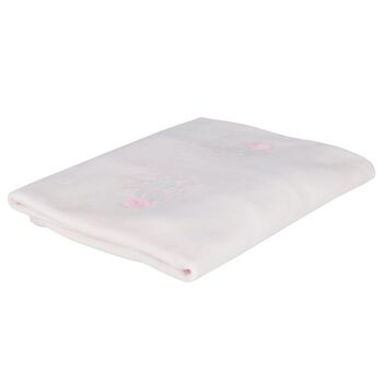Baby Gilrs Ivory & Pink Rabbit Blanket