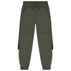 Boys Green & White Tracksuit Set (3 Piece), 2, hi-res