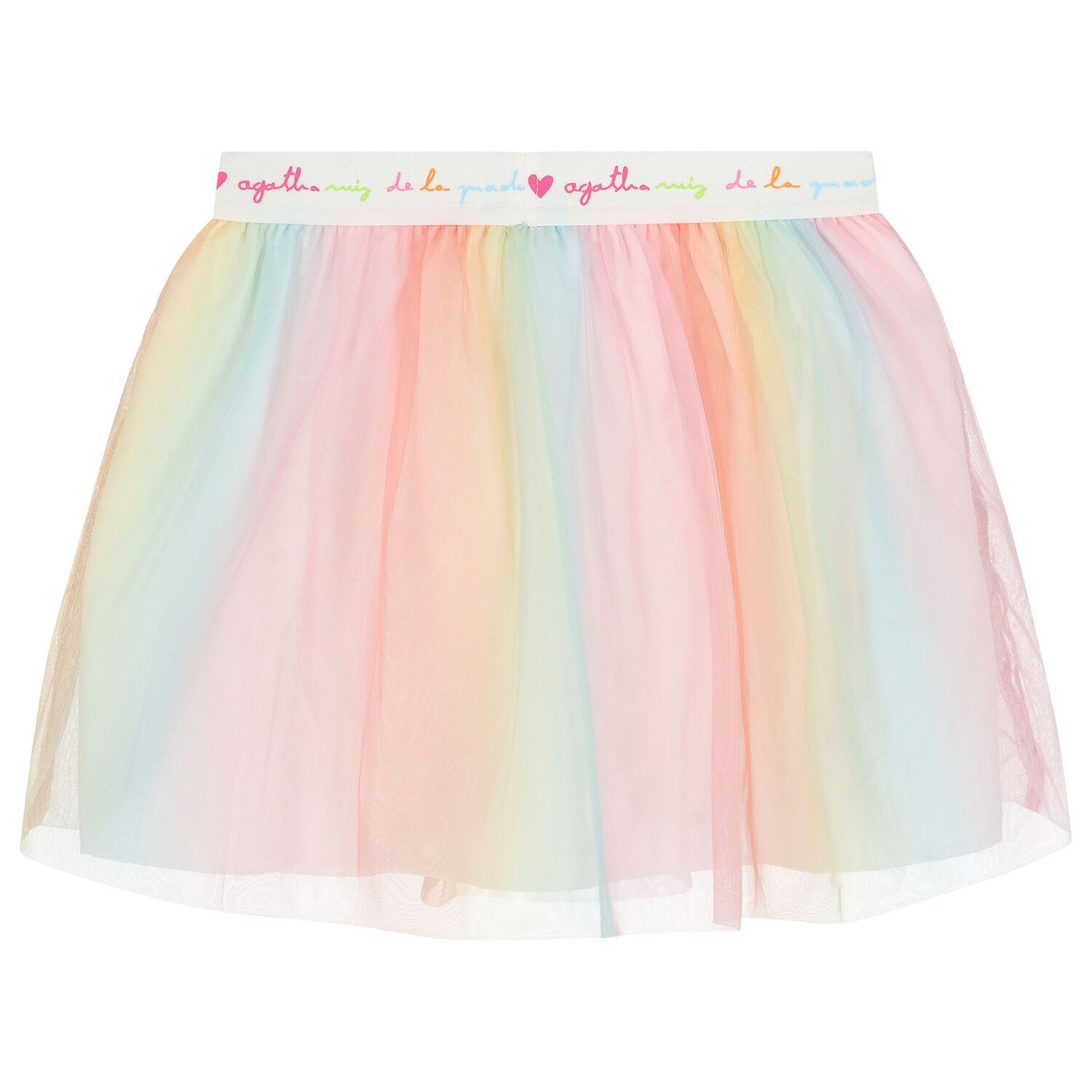 Girls White & Pink Tulle Skirt Set, 1, hi-res