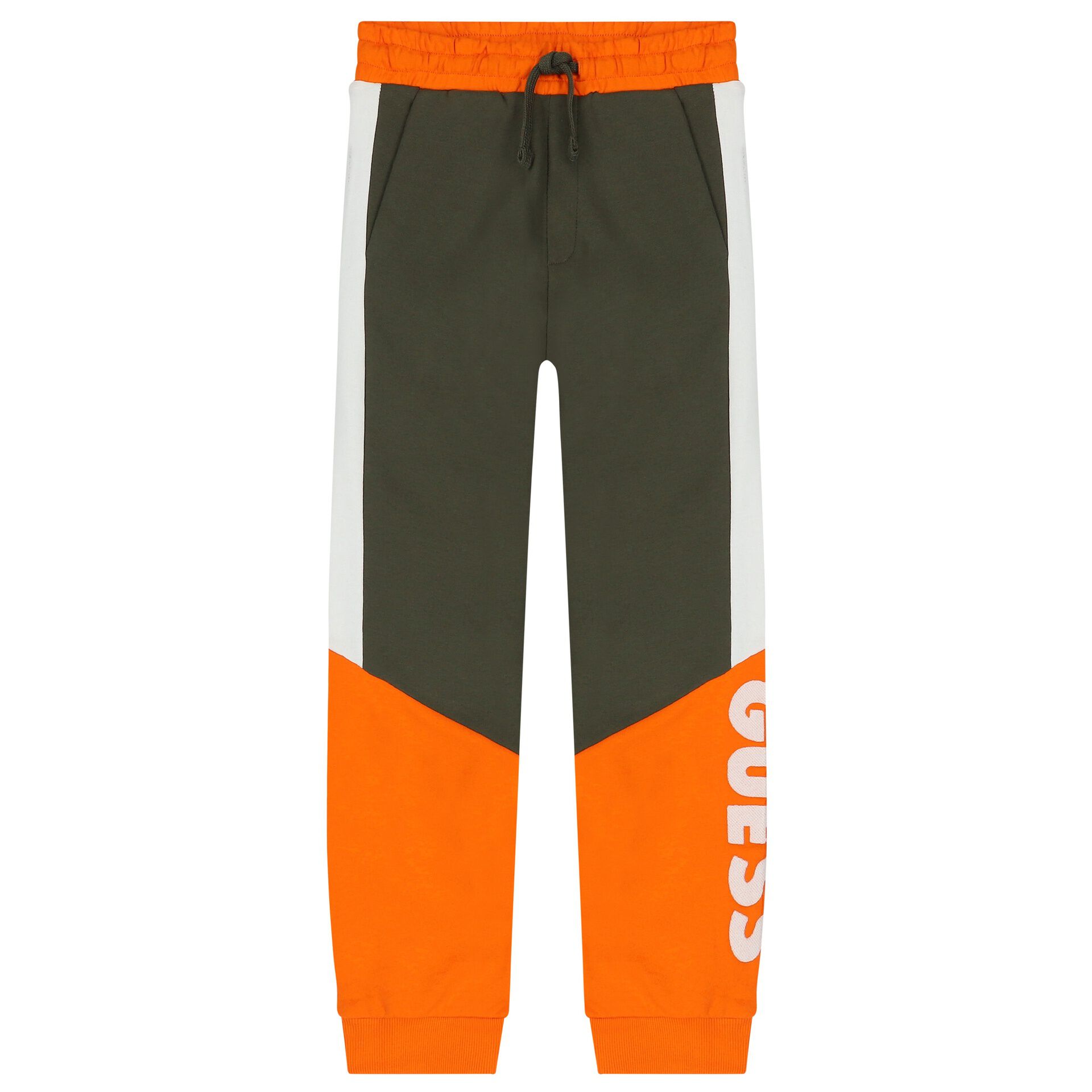 Guess Boys Green Orange Logo Joggers Junior Couture UAE