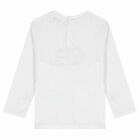 Younger Boys White Logo Top, 1, hi-res