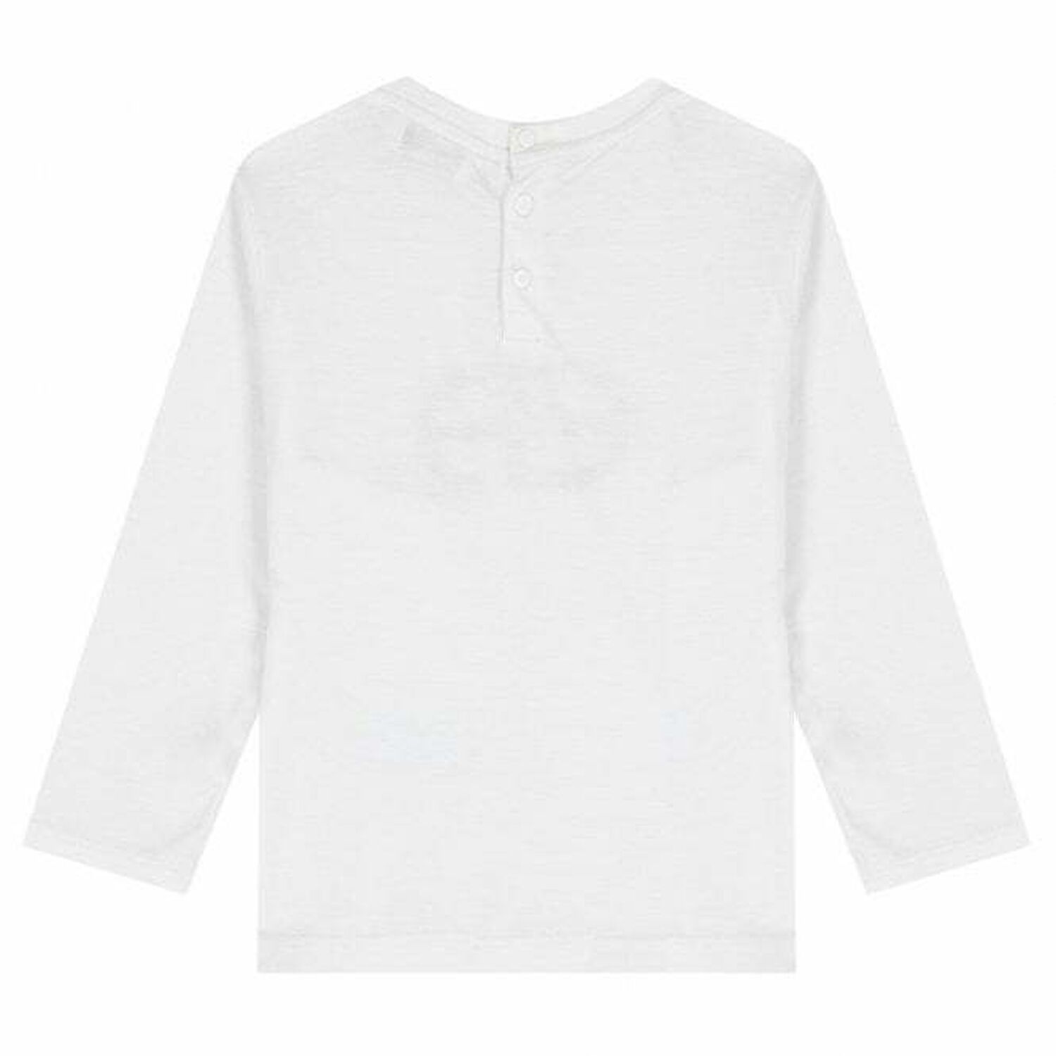 Younger Boys White Logo Top, 1, hi-res