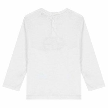 Younger Boys White Logo Top
