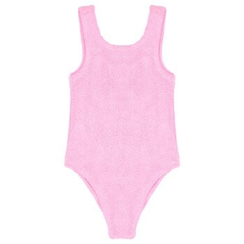 Girls Bubblegum Pink Crinkle Swimsuit