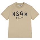 Beige & Black Logo T-Shirt, 4, hi-res