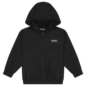 Black Logo Hooded Jacket