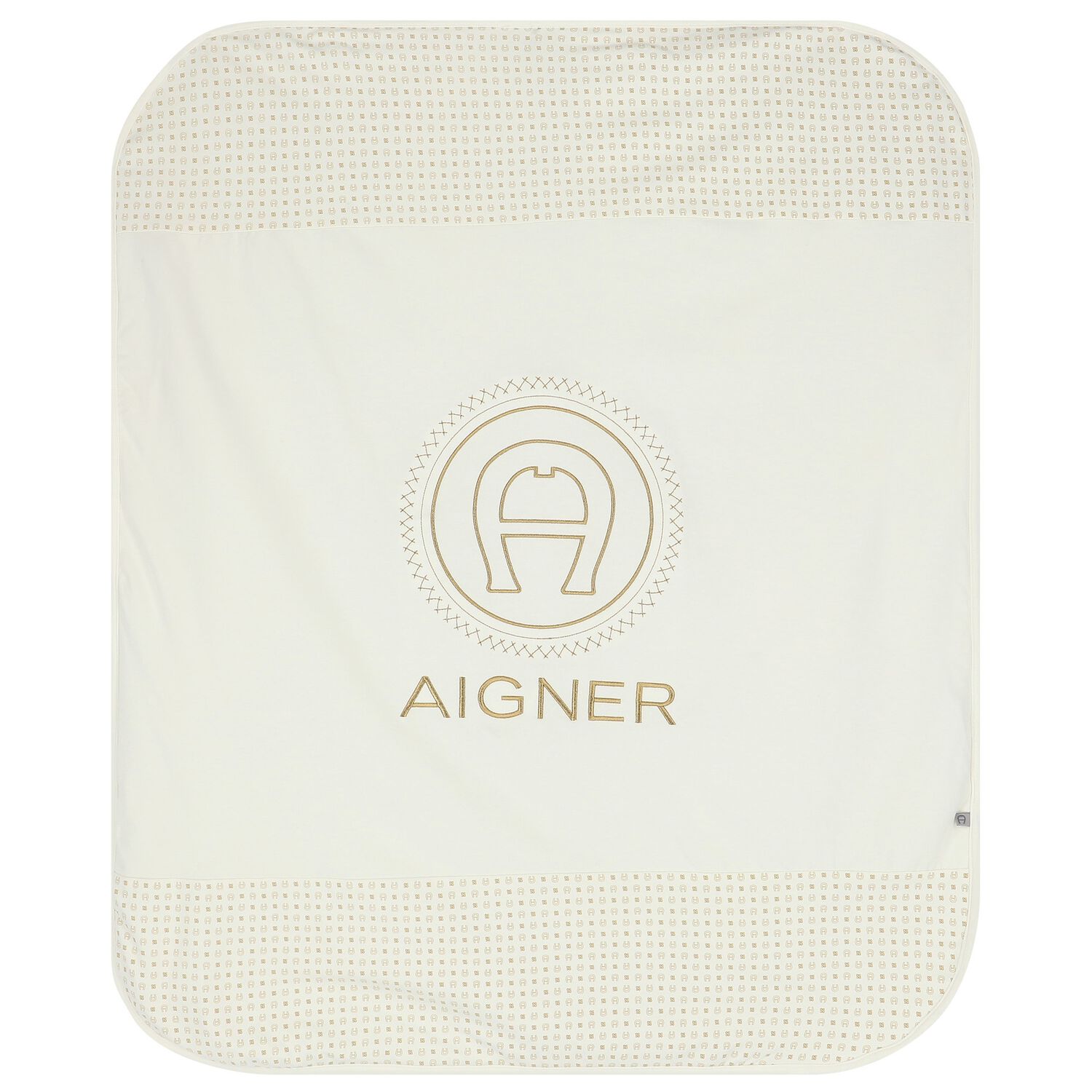 Ivory & Gold Logo Baby Blanket, 1, hi-res image number null