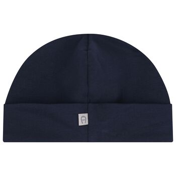 Baby Boys Navy Blue Logo Hat