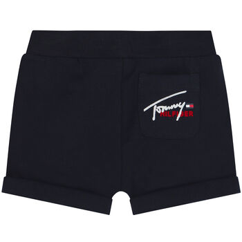 Baby Boys Navy Blue Logo Shorts