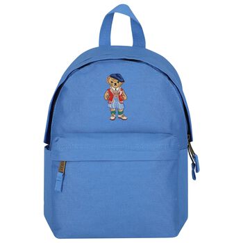 Boys Blue Polo Bear Backpack