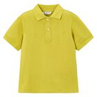 Boys Yellow Logo Polo Shirt, 7, hi-res