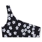 بكيني بطبعة الزهور باللون الأسود للبنات, 1, hi-res