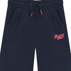 بنطلون رياضى للبنات بالشعار باللون الكحلى , 1, hi-res