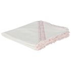 Baby Girls Ivory Ruffled Blanket, 1, hi-res