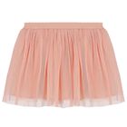 Girls White & Pink Tulle Skirt Set, 1, hi-res
